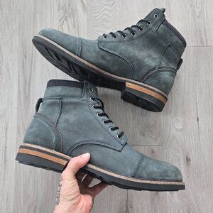 Territory | Yukon blue suede sporty Gorpcore block heel boots | MENS 12 (W)